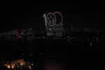100. Gazi Koşusu Resepsiyonunda gökyüzünde görsel şölen