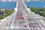 15 Temmuz Demokrasi ve Milli Birlik Günü yürüyüşü dron ile görüntülendi