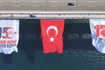 15 Temmuz’un 10’uncu yılı anısına Çanakkale Köprüsü’nde Türk bayrağı dalgalandırıldı