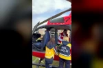 7 yaşındaki epilepsi hastası 112 helikopter ambulansla Mersin’ sevk edildi 