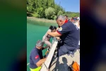 Adana’da köprüden düşen kadın itfaiye ekiplerince kurtarıldı