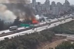 Adana’da otoyol kenarında otluk alan yangını 
