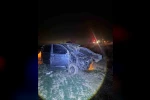 Ağaca çarpan kamyonette 4 kişi yaralandı 