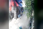 Ahşap evde başlayıp ormanlık alana sıçrayan yangının güvenlik kamerası görüntüleri ortaya çıktı