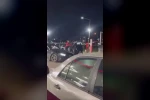 Akaryakıt istasyonunu boks ringine çevirdiler