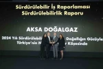 Aksa Doğalgaz’ın Sürdürülebilirlik Raporu’na ödül
