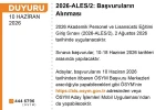 ALES başvuruları başladı