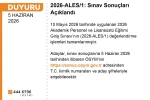 ALES sonuçları açıklandı