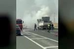 Alev alan tır, söndürüldü