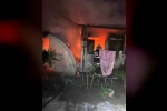 Altınözü’nde konteyner ve çadır yandı