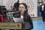 Amasya’da 23 Nisan törenini çocuk sunucu sundu, usta sunucuları aratmadı