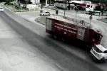 Amasya’da yangına giden itfaiye aracı otomobile çarptı