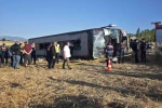 Amasya’da yolcu otobüsü devrildi: 2’si ağır 46 yaralı