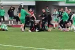 Amatör maçta saha karıştı, yumruklar konuştu
