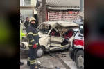 Ambulansla çarpışan otomobil hurdaya döndü: 2 yaralı