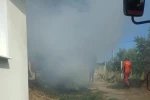 Anız ateşi felakete dönüşmeden söndürüldü
