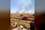Anız yangını tarım malzemelerini kül etti