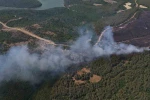 Anızdan ormana sıçrayan yangın dron ile görüntülendi