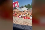 Ankara yolunda tır akaryakıt istasyonuna daldı, faciadan dönüldü