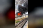 Ankara’da boş arazide çıkan yangın tren istasyonuna sıçradı