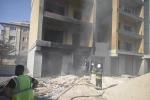 Antakya’da inşaat halindeki binada yangın çıktı