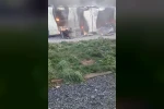 Arnavutköy’de şantiyede yangın paniği: Konteynerler alev alev yandı