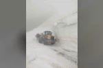 Artvin’de haziran ayında kar mesaisi 
