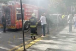 Atatürk Caddesi’nde o senaryo gerçeğe döndü: Yangına giden itfaiye ekipleri ilerleyemedi