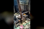 Avludaki soba, yangına neden oldu