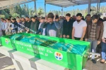 Baba, kazada ölen oğlunun cenaze namazını kıldırdı
