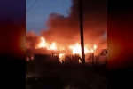 Babaeski ilçesinde ev yangını