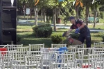 Bakan Göktaş’ın programı öncesi Dede Korkut Parkı’nda bomba araması