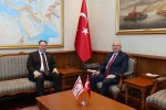 Bakan Güler, KKTC Meclis Başkanı Öztürkler ile görüştü