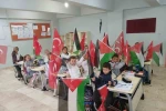 Balıkesir okullarında öğrencilerden Filistin’e destek