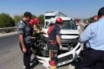 Balıkesir’de çift taraflı trafik kazası; 1 yaralı