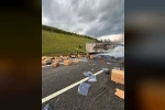 Balıkesir’de otoyolda korkutan tır yangını: 2 yaralı