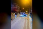 Balıkesir’de takla atan otomobildeki 2 kişi yaralandı