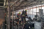 Balıkesir’de zincir market deposunda yangın