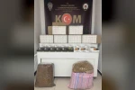 Bandrolsüz 75 bin dal boş makaron ele geçirildi
