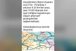 Bartın’da kara yolu kar nedeniyle ulaşıma kapandı
