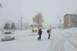 Başkale’de yoğun kar yağışı 