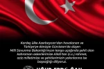 Başkan Erdoğan şehitler için taziye mesajı yayımladı