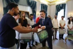 Başkan Vekili Biba, şampiyon marşın bestecilerini ağırladı