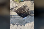 Bastığı gider mazgalı kayan kız öğrenci, 1 buçuk metrelik çukura düştü