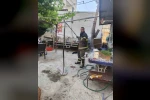 Batman’da evin bahçesine giren yılan paniğe neden oldu