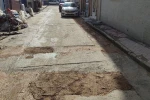 Belediyenin onarmadığı çukurları vatandaş düzeltmeye çalıştı