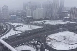 Beyaza bürünen Esenyurt havadan görüntülendi