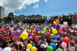 Beylikdüzü’nde kanseri yenen 9 yaşındaki Almira için binlerce balon gökyüzüne bırakıldı