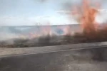 Biçerdöverden sıçrayan kıvılcım tarım arazisini kül etti