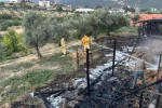 Bilecik’te bir ahır çıkan yangında kül oldu